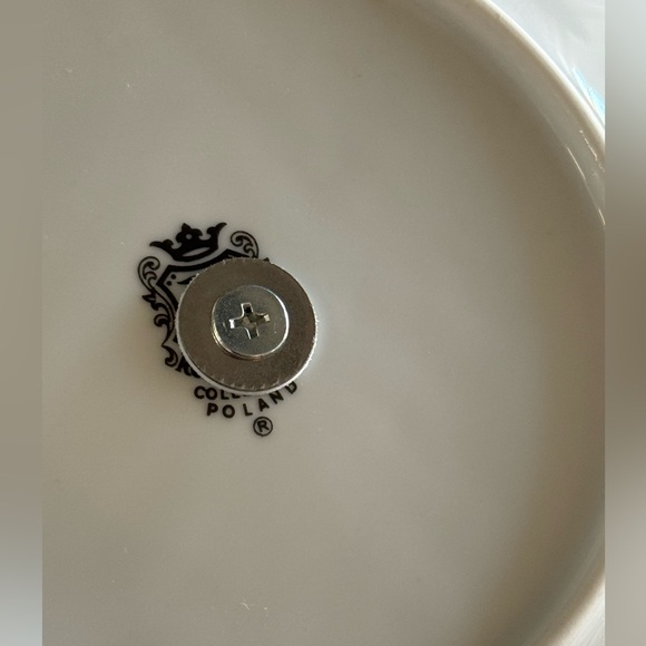 Vintage Royal Kent Bavarian Rose Floral Custom Handcrafted Two-Tier Gold Tray - Picture 11 of 11